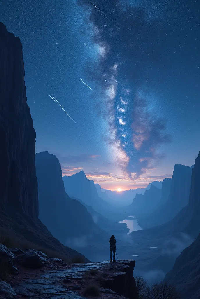 Incredible landscapes, Can see beautiful stars and big comets at night, There is a cliff in the foreground 