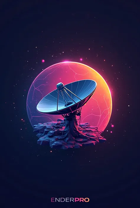 Create me a logo for satellite internet connections, that is innovative, technological, with vibrant colors and called ENDER PRO 