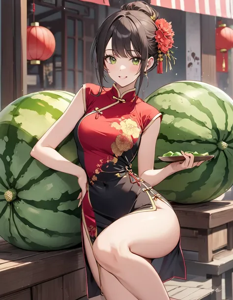 China dress,woman,I have a melon