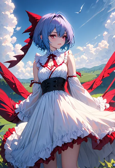 masterpiece, Highest_quality, 1 girl, Alone, (Goth:1.2), Remilia Scarlet,