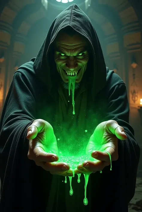 Play me a villain with a green liquid on his hands