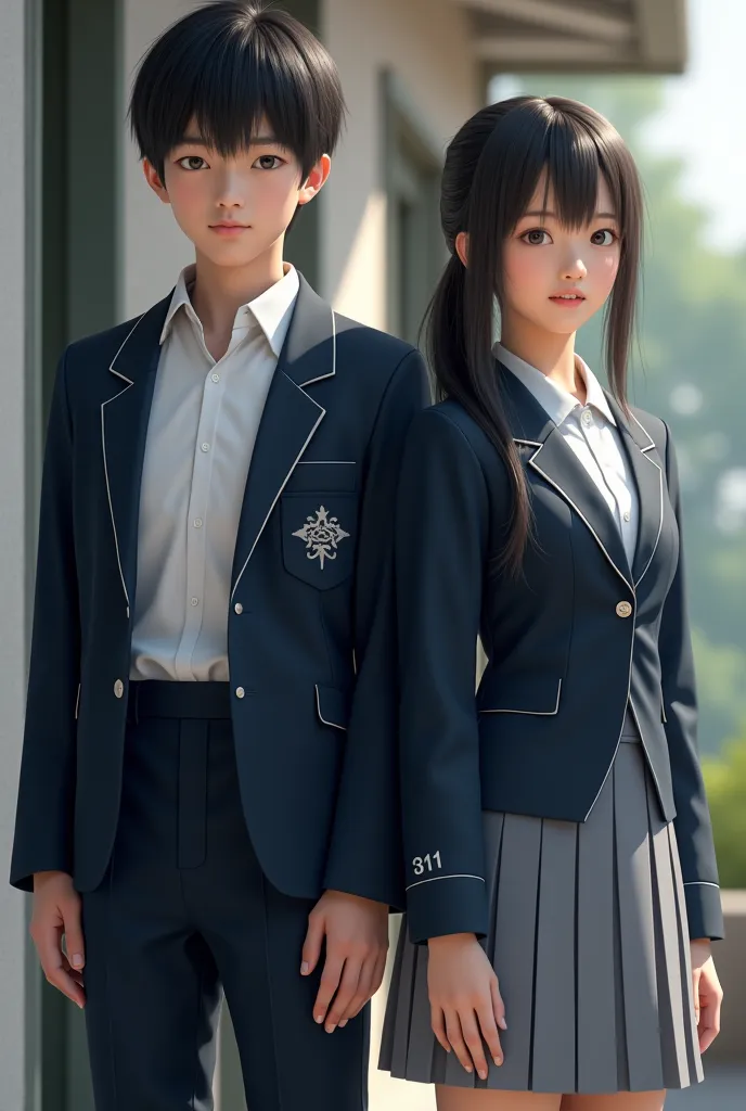 Japanese school uniform real life human image for boy and girl