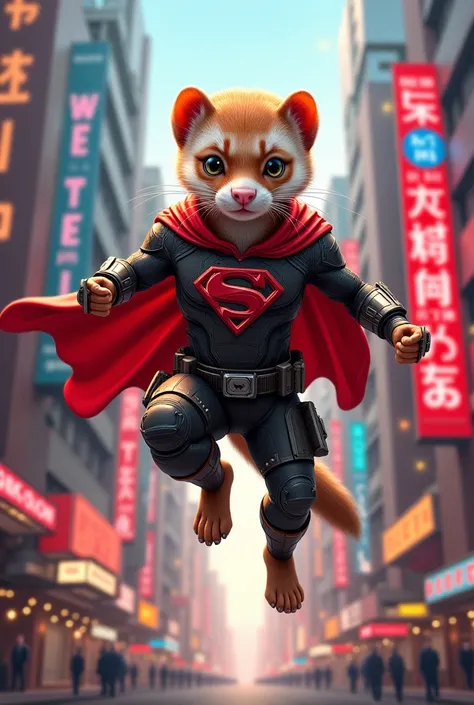 A super hero ferret 