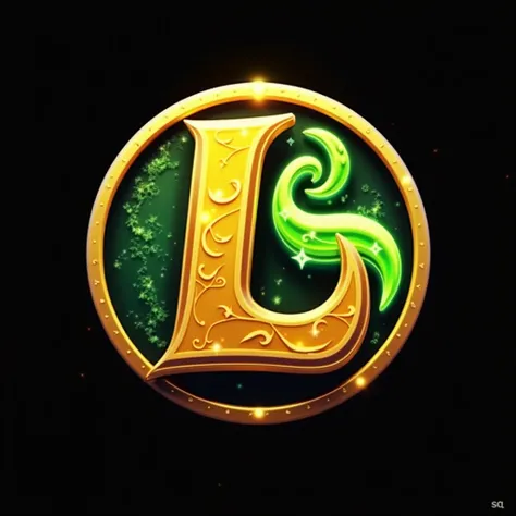 Improve the full HD logo((High-quality 3D animation, DreamWorks style)) (((Vibrant colors, cinematic lighting))) ((Ultra-detailed, fantasy-inspired design))  (A grand, golden letter 'L' with a polished, reflective surface:1.3), (adorned with glowing green ...