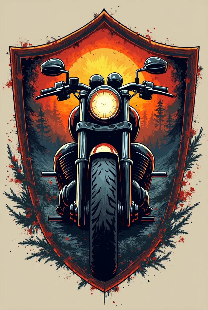 I want create logo motorcycle club from word" KULON PROGO "Kumbang 18"the logo mean, motor box, logo in hyper realistic, patch shield. The logo must be adventure motor