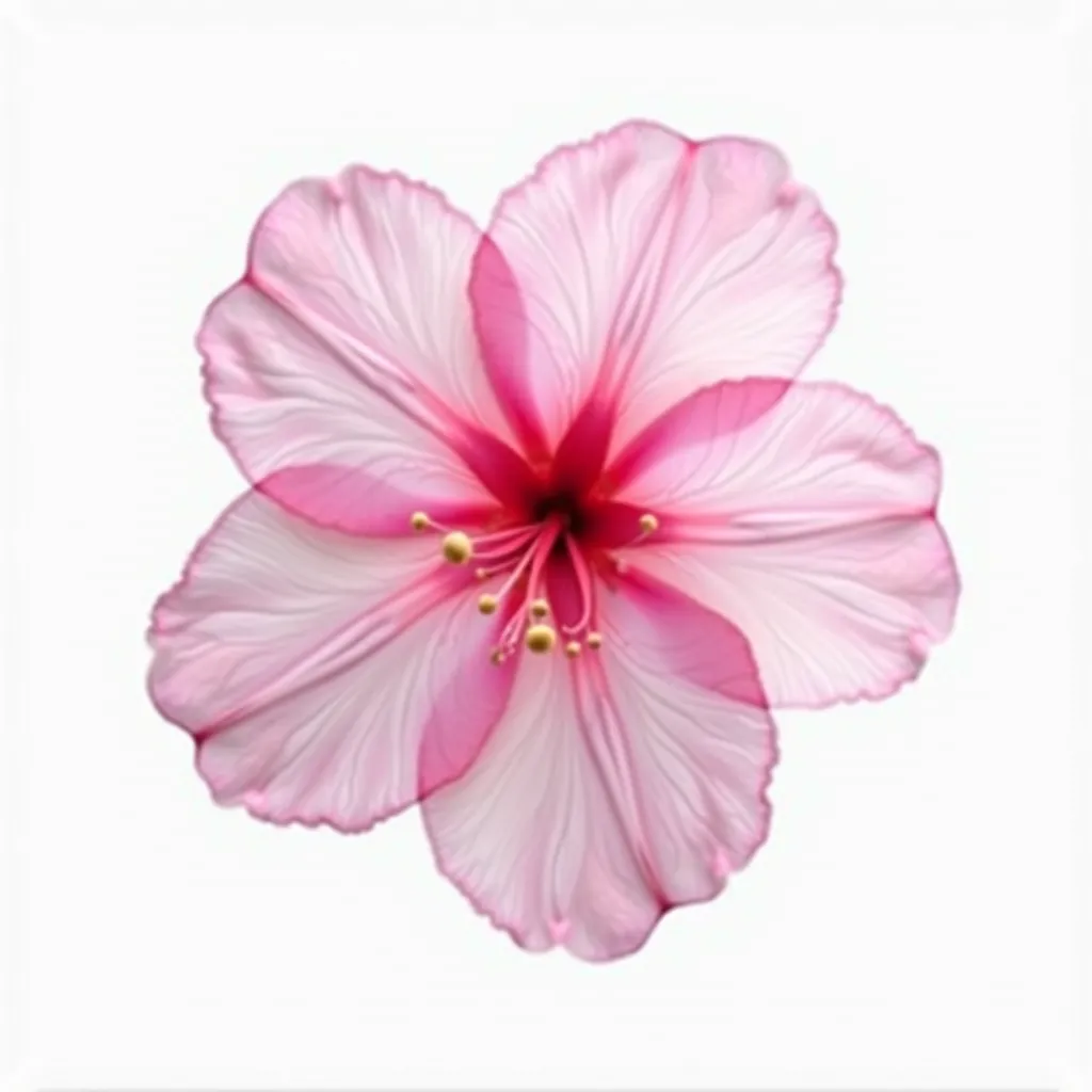 Azalea flower isolated on transparent background