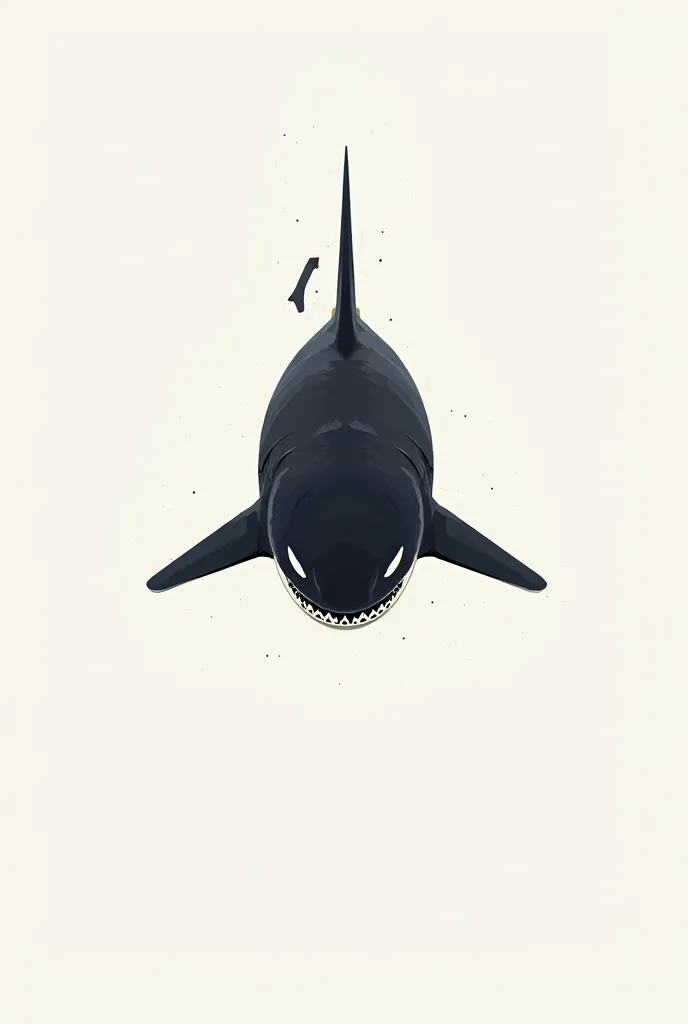 shark illustration in minimalism