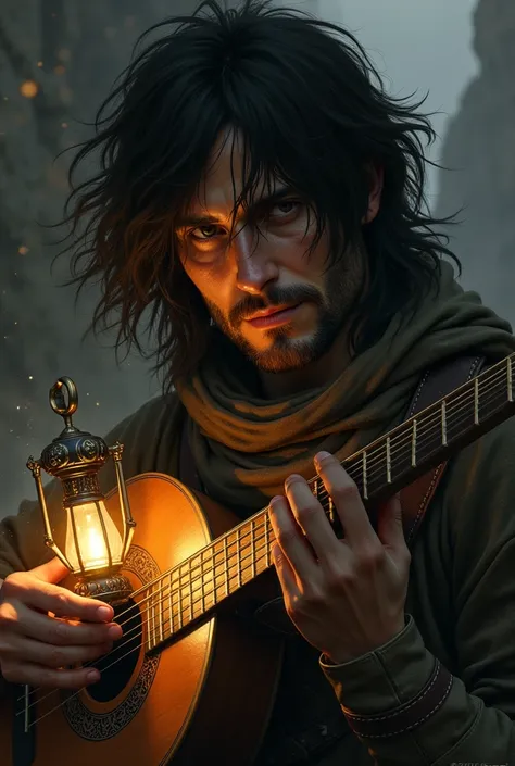  Close-up of Wander from Shadow of the Colossus Depicted as a bard