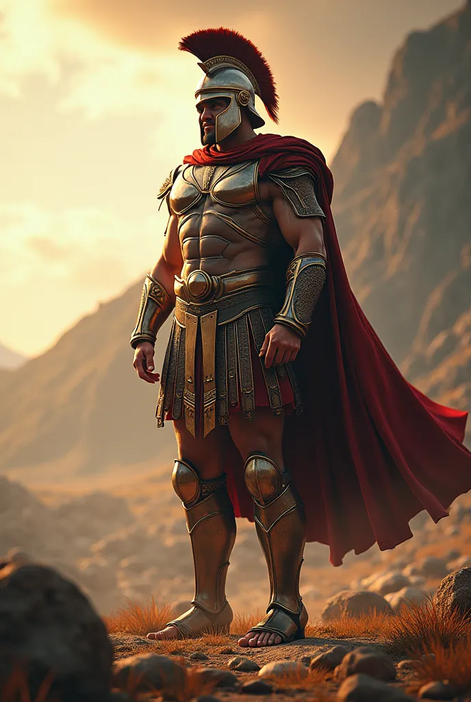 make him 100 times god looking and Wear him a full legendary and epic spartan armor