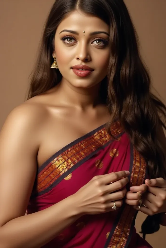 Gorgeous young Aishwarya: toga, Roman queen, princess , bollywood actress, busty, hot , bright red lipstick, photorealistic, high detailed, Naughty, Portrait Photography, Large breasts, Earrings, 