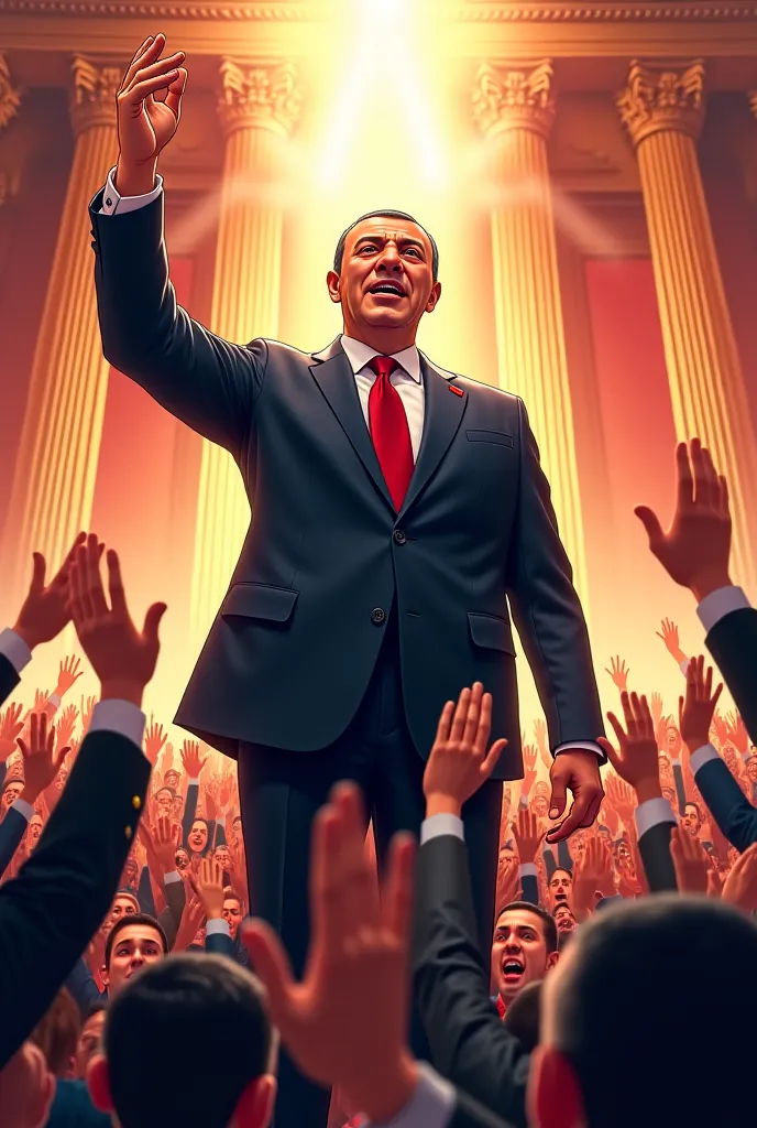 Recep Tayyip Erdogan is applauded anime