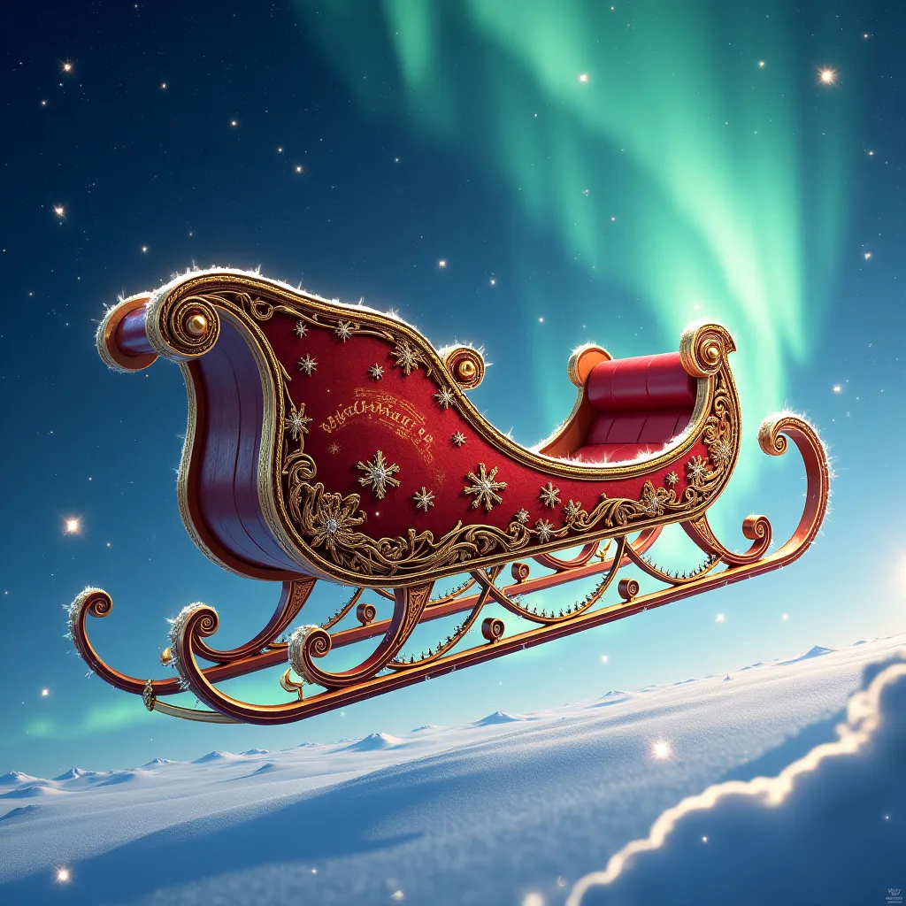 create only santa's sleigh without santa claus