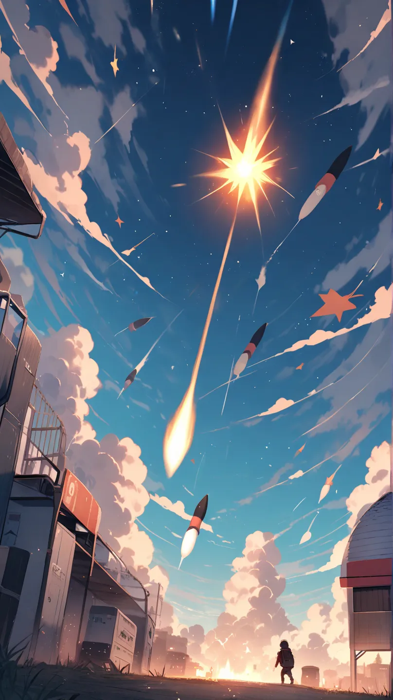 A falling rocket that entered the atmosphere