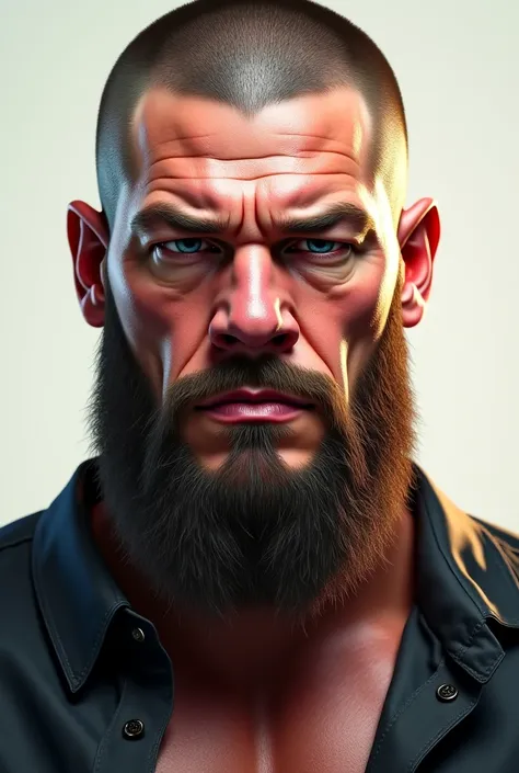 John Cena bald with full beard