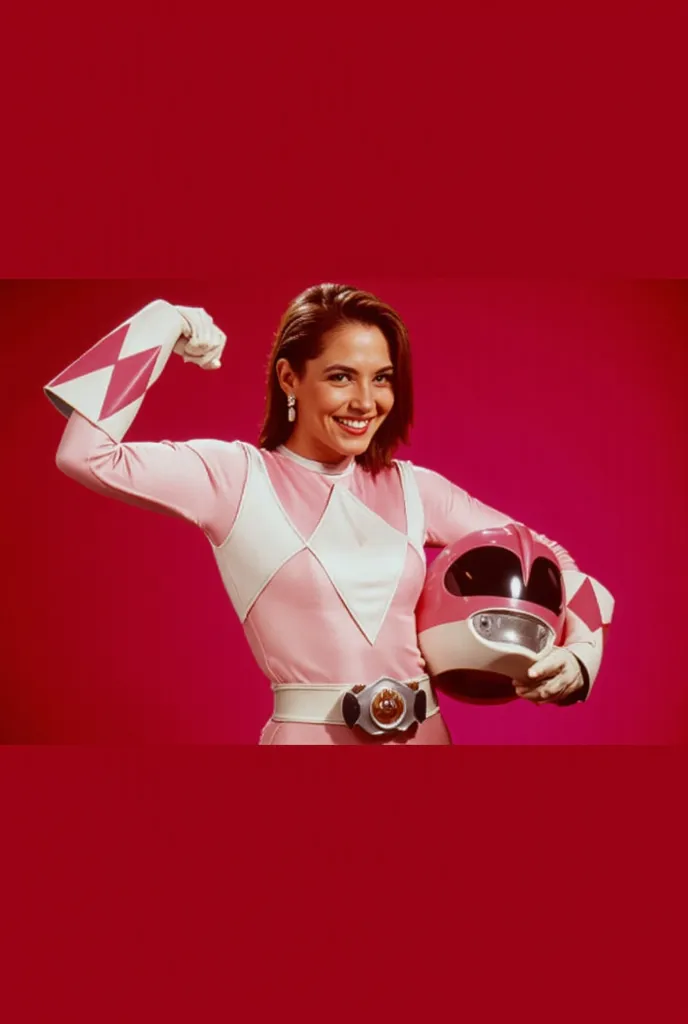 Pink ranger ready to battle