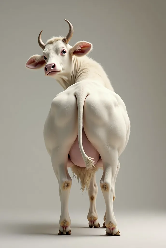 Sexy  white cow showing her pussy and looking on camera turning back