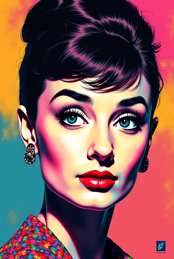 Convert Audrey Hepburn's portrait into pop art