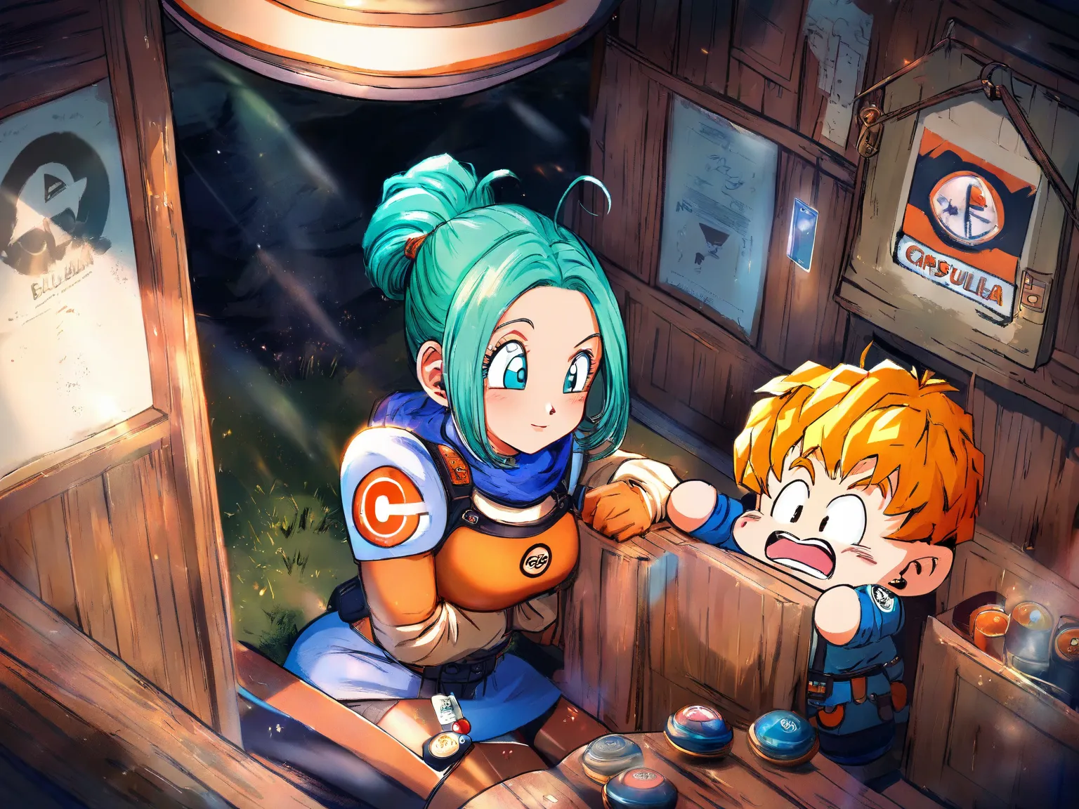 Dragon Ball Z, Chi chi and bulma at capsule corp., brightest sun, exploration