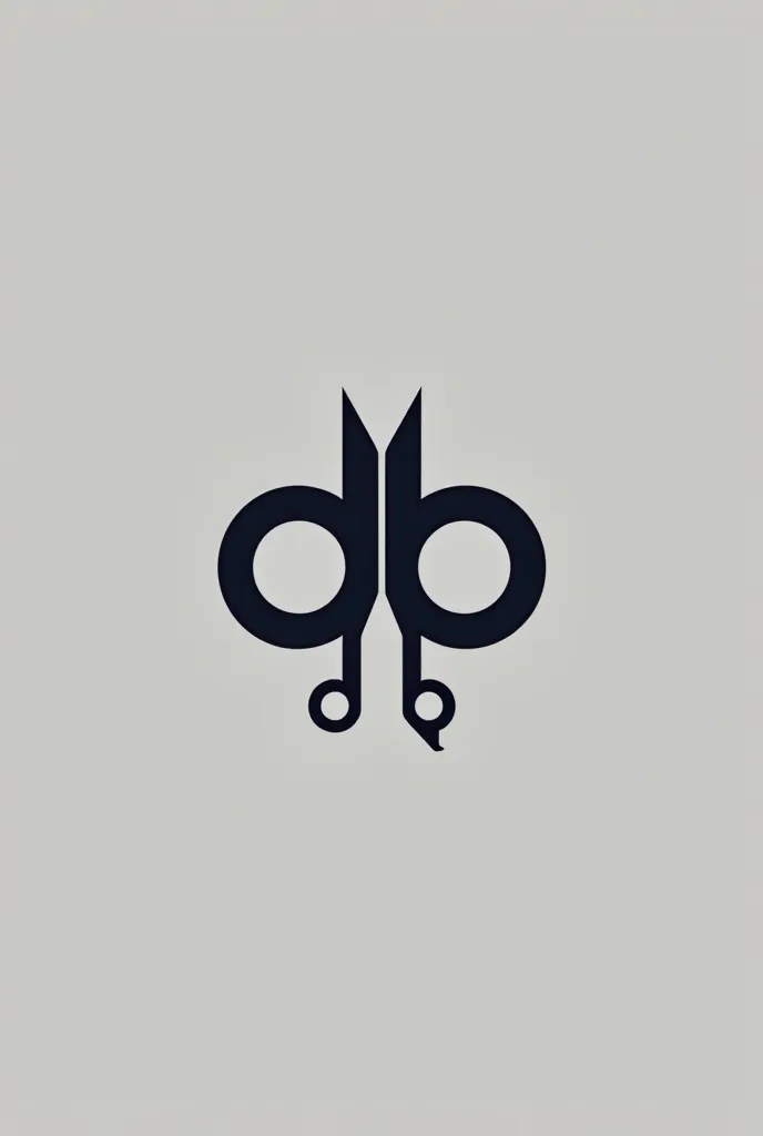 Combine the letters db with scissors and create a logo 