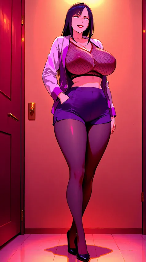 front view,
1girl,mature female,milf,huge breasts,narrow waist,wide hips,looking at viewer,full body,standing,pantyhose,evil smile,
Best quality,masterpiece,soft light,official art,high quality,highres,absurdres,epic scene,natural textures,hinata rtn,parte...