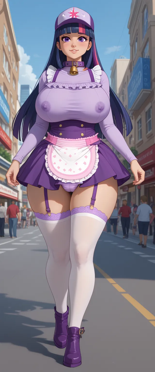 evaluation_9, evaluation_8_  upwards, evaluation_7_  upwards,  eastnik_anime,  better quality , One, clear face,  huge breasts,  perfect body ,  looks at viewer,  dynamic perspective , behind,  big ass,  wide hips,  long hair,  Smiles,   very tall woman , ...