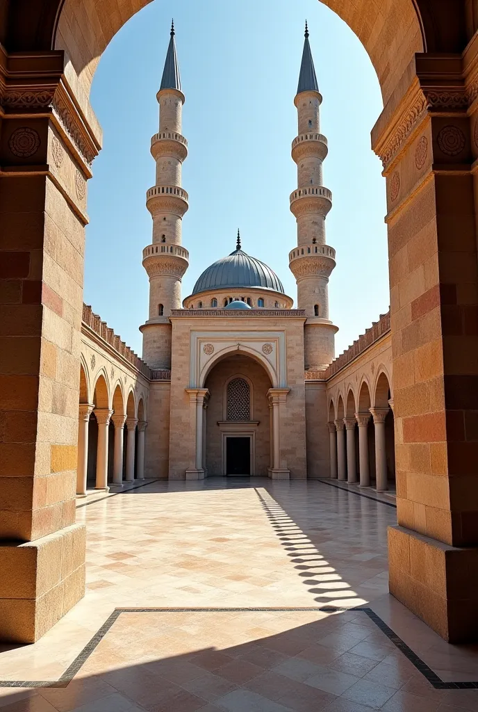 Erzurum combines a double minaret madrasa and aspendos ancient theater to create a place where it is good that the space is empty and there are no people in it