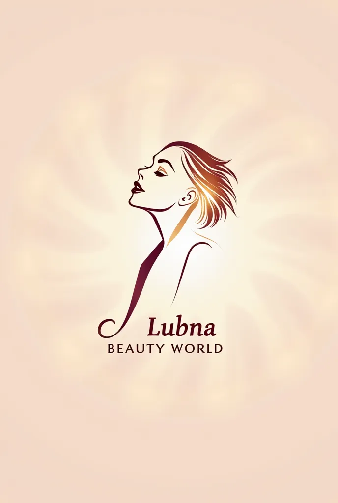 Logo named "Lubna Beauty World" like professional 