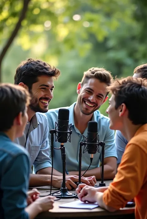 Podcasting avec des microphones en plein air
