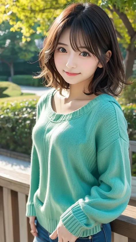  Japanese girl facing the front, super high image quality, cute, pretty, sexy, playful, cute model actress, Japanese pretty girl, Lori, loose, short, curly hair, excellent skeleton, beautiful, beautiful, beautiful, beautiful, beautiful, beautiful, beautifu...