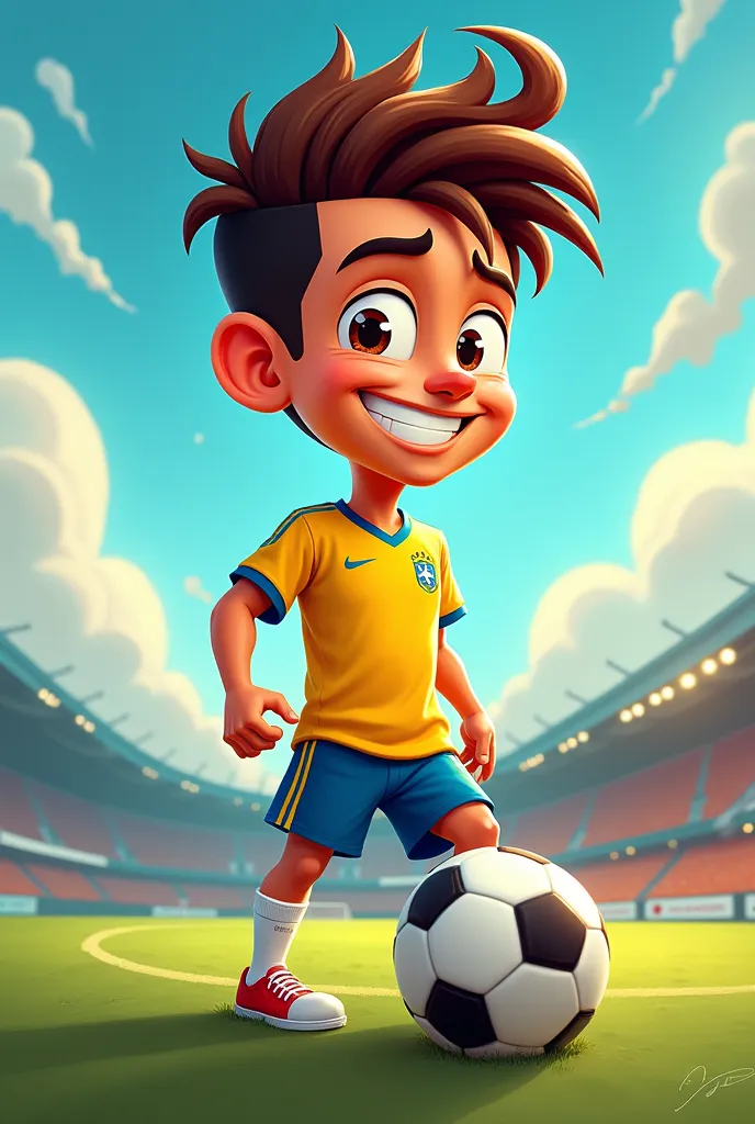 Neymar Jr. cartoon character