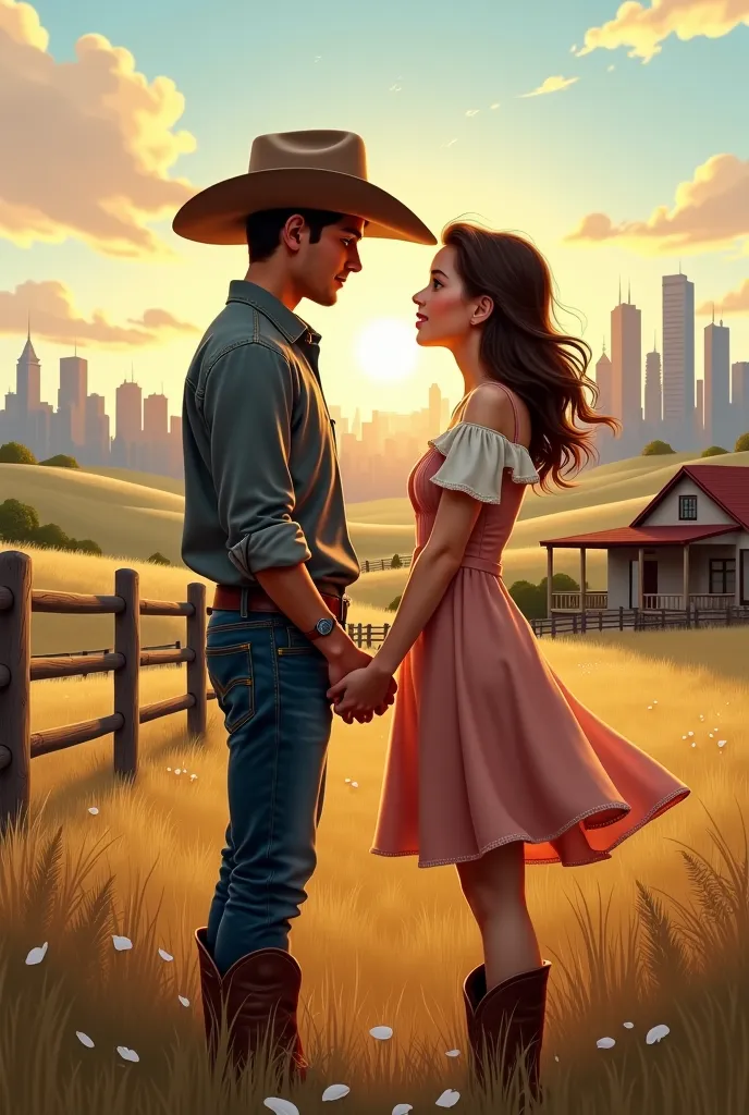 A boy from a ranch and a girl from the city in love realistically