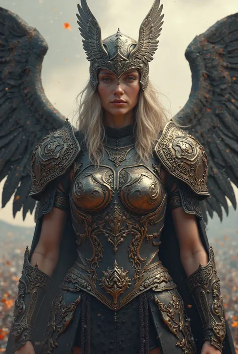 A Valkyrie with winged helmet and the crest of dsc Arminia Bielefeld on the breastplate 