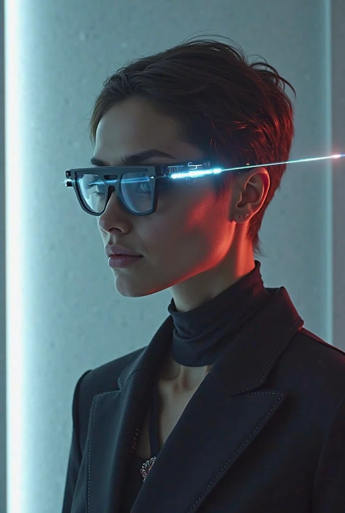 A video advertising with glasses with lasers on the side showing that they can weld them using