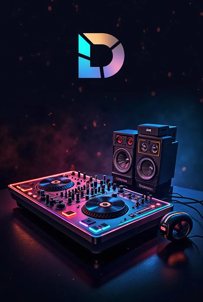 Create a dj equipment logo and carousel 