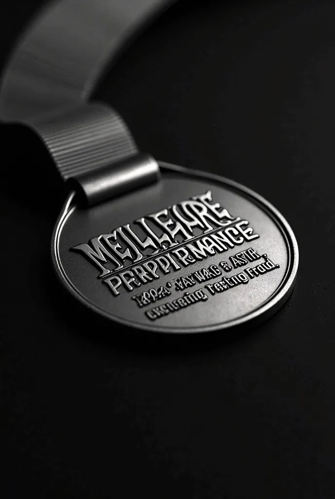 une médaille avec les mentions meilleure performance 2024, CSM, Fight against electronic banking fraud. La médaille a une couleur de fond en noir et les mentions en blanc 