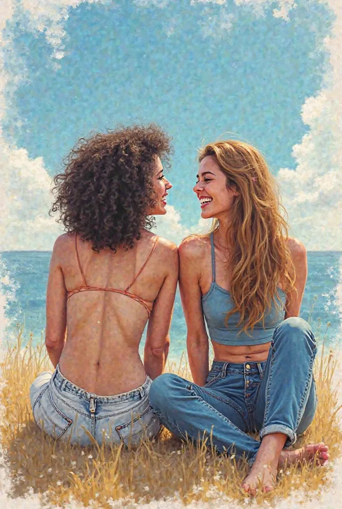 Create a realistic Self-Portrait
TWO friends sitting laughing
Without coloring
A lapis
One with short curly hair on a straight shoulder.
Another one with big straight hair.
Try to act like they're gossiping and laughing.
In a gram
Beautiful sky
Arts
It doe...