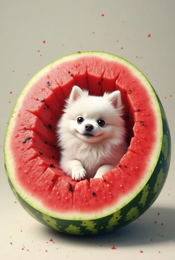 Spitz in watermelon