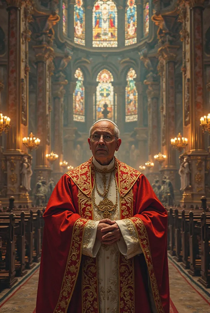 Pope in church