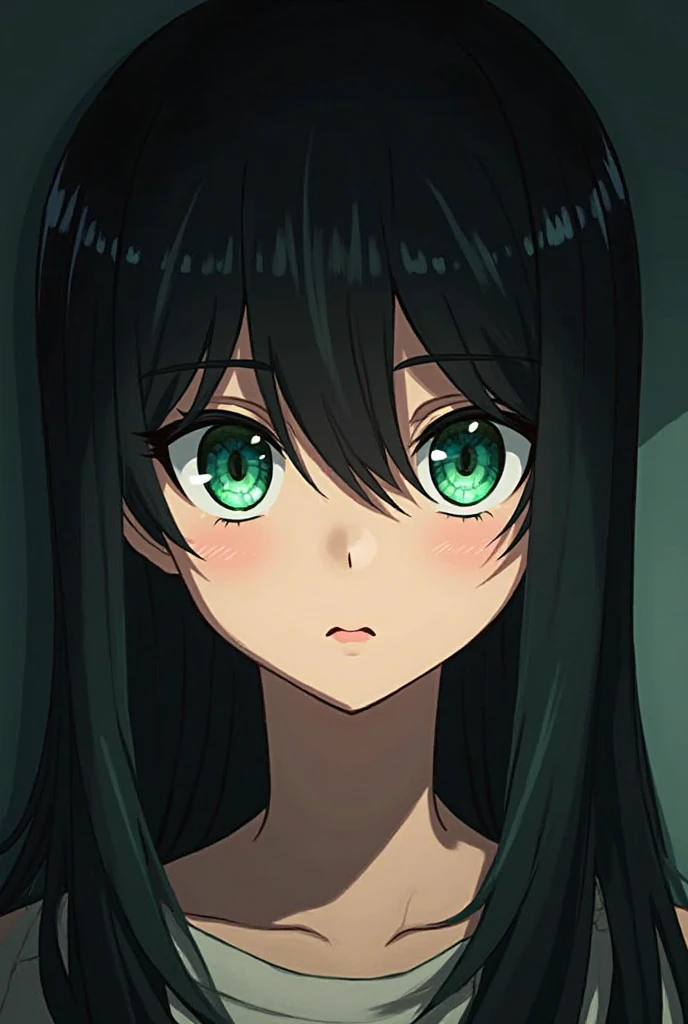 My hero academy girl with neck-length hair wallpaper, Black hair color with emerald green eye locks 