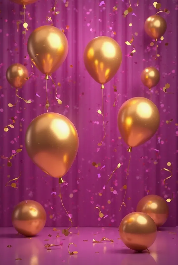 Image with text Happy Birthday Maribel purple background golden balloons without people