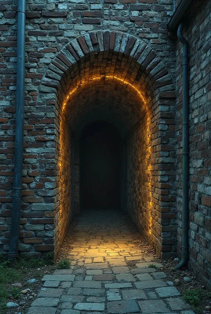 
6. The Tunnel That Wasn’t There – A mysterious brick tunnel with a glowing entrance behind an old library. The inside fades into blackn