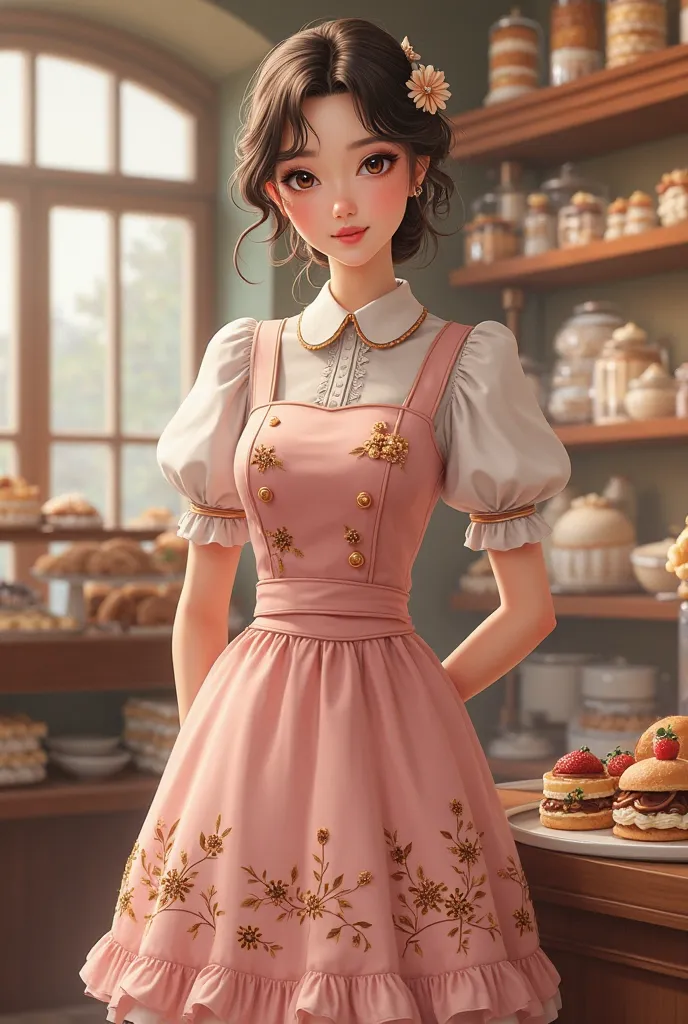 Chocolat Patisserie Staff Uniform & Vanilla in pink style