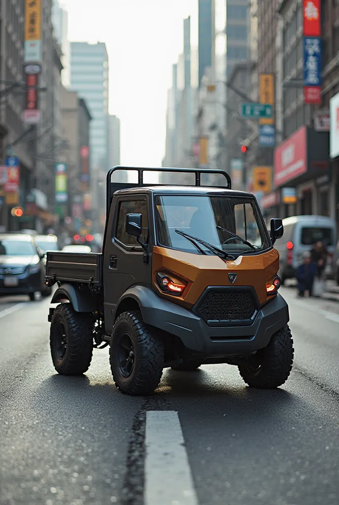 Pickup truck for freight and moving in a version designed for the city