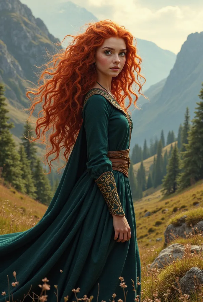 Merida must not have curly and orange hair