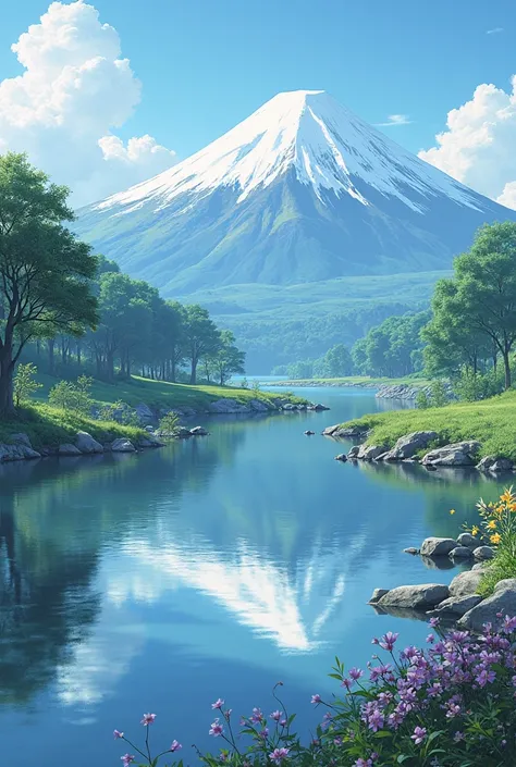 Put Mount Fuji in the background nothing image 