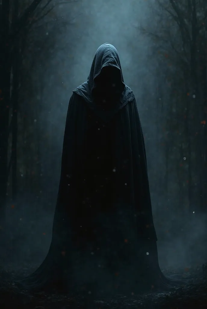 Hooded person,  Dark background 