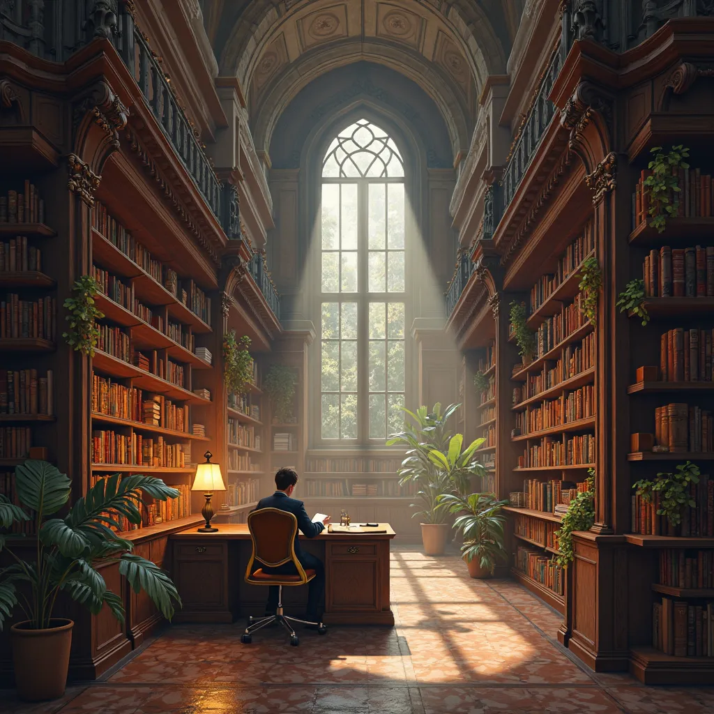 background de biblioteca