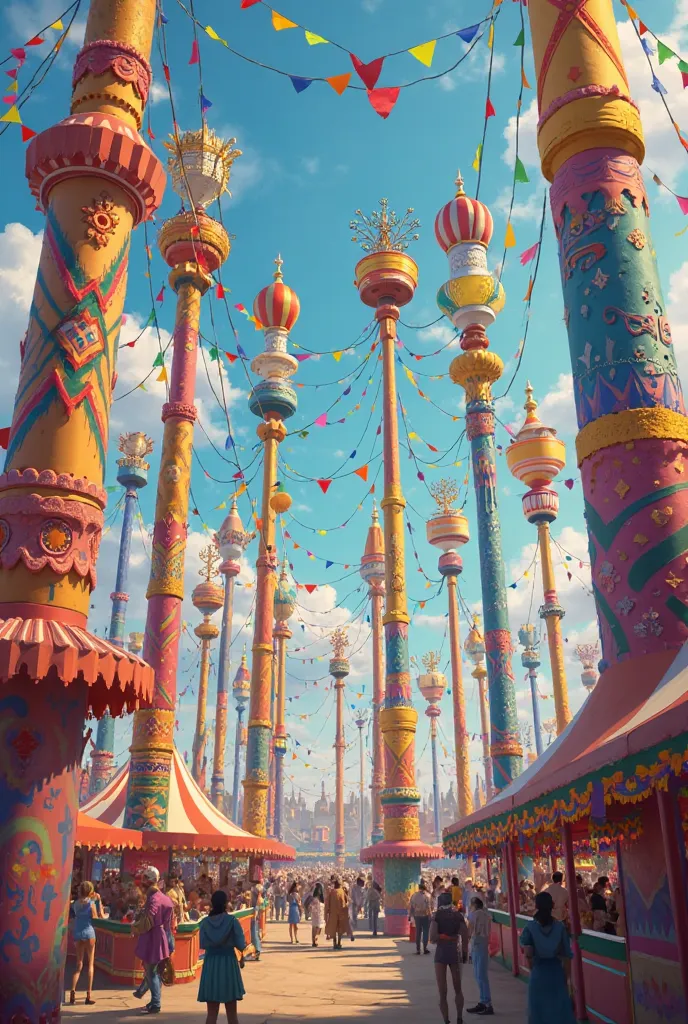 Carnival poles
