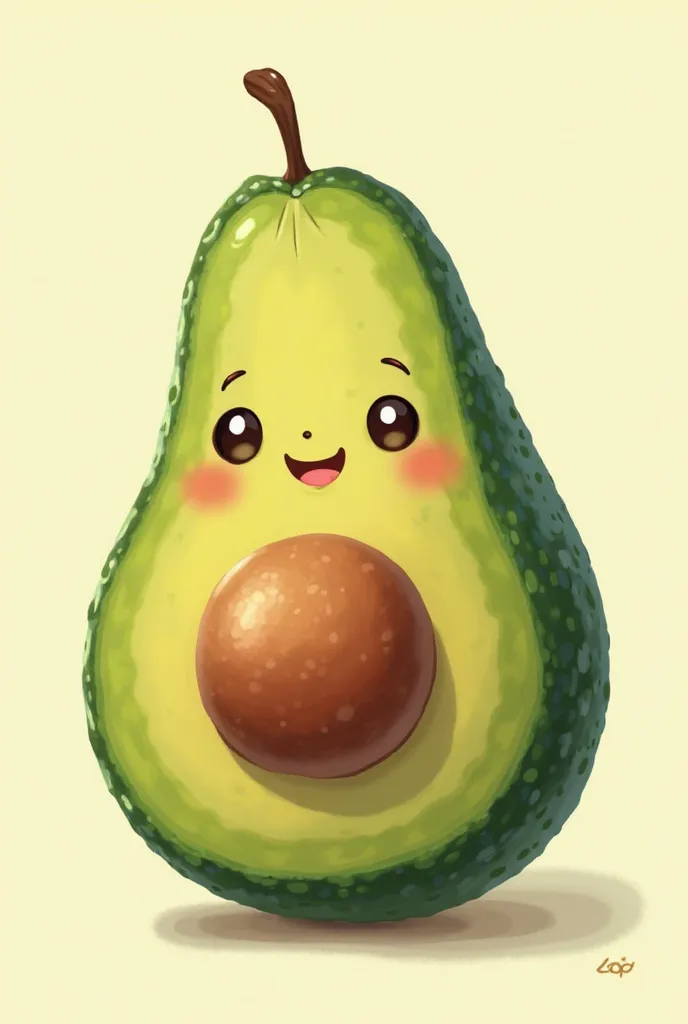 Avocado with a cute face