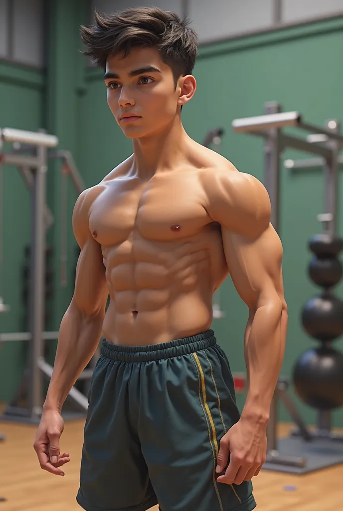 body with a weight of 65, height 171 and age 14
with trainings